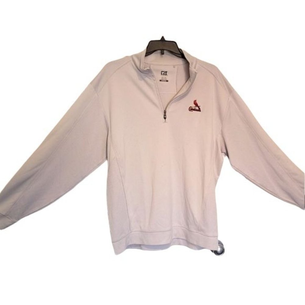 Cutter & Buck Cardinals Baseball DryTec Men's XLT Sweatshirt Logo 1/4 zip neck